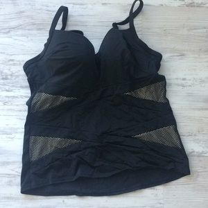 Cacique 36DD Black swim tankini